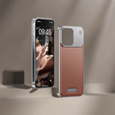 Case MetalLeather® Acabamento em Couro e Alumínio - Premium