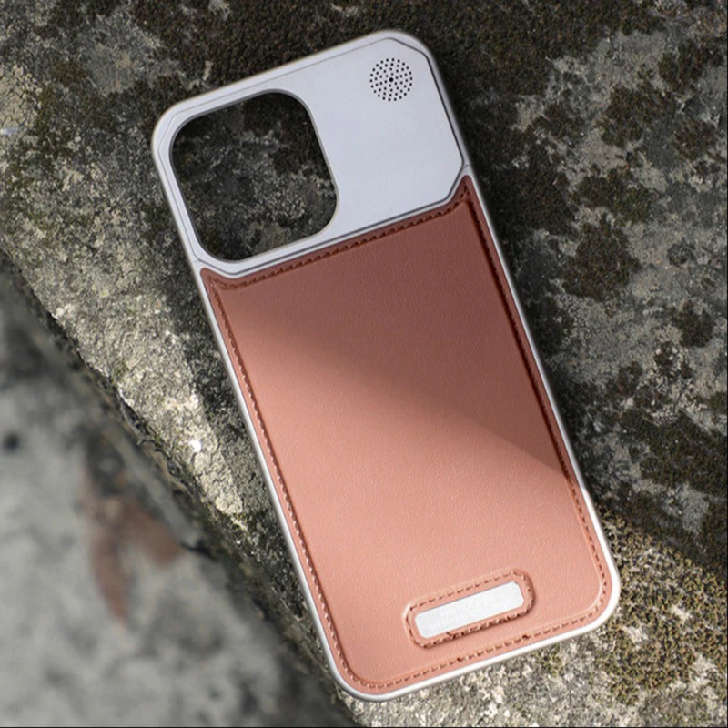 Case MetalLeather® Acabamento em Couro e Alumínio - Premium