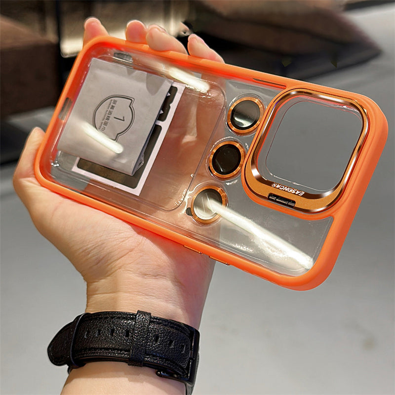 Case Transparente com Dupla Proteção de Lentes e Apoio de Superfície - Premium