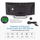 Novo Alarme Digital Led Tela Curva - 7 Polegadas