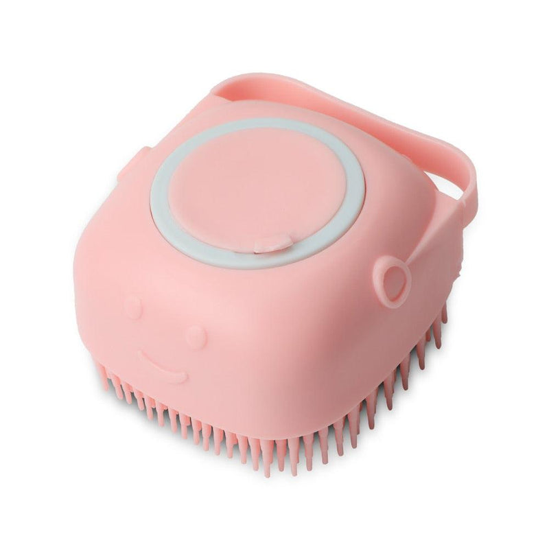 Escova Massageadora para Cães com Recipiente para Shampoo