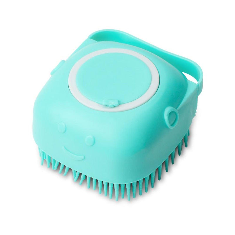 Escova Massageadora para Cães com Recipiente para Shampoo
