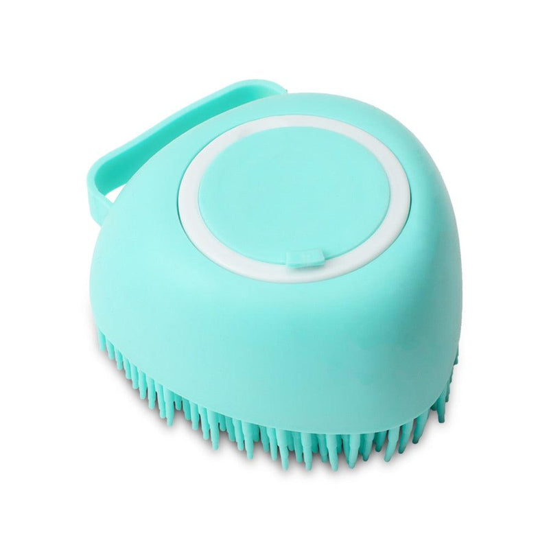 Escova Massageadora para Cães com Recipiente para Shampoo