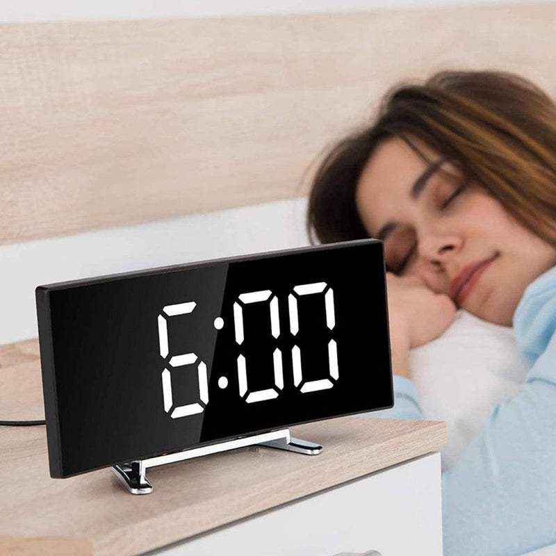 Novo Alarme Digital Led Tela Curva - 7 Polegadas