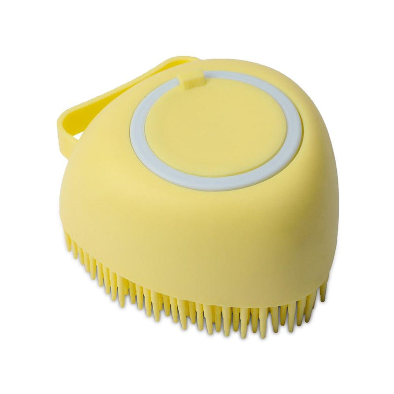 Escova Massageadora para Cães com Recipiente para Shampoo
