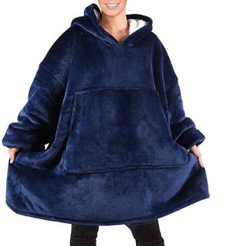 Cobertor com Mangas e Capuz Super Confortável para o Inverno