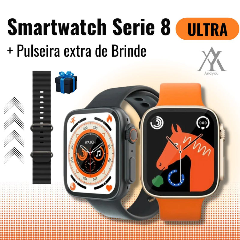 Smartwatch Serie 8 Ultra 2023 + Pulseira Extra de Brinde